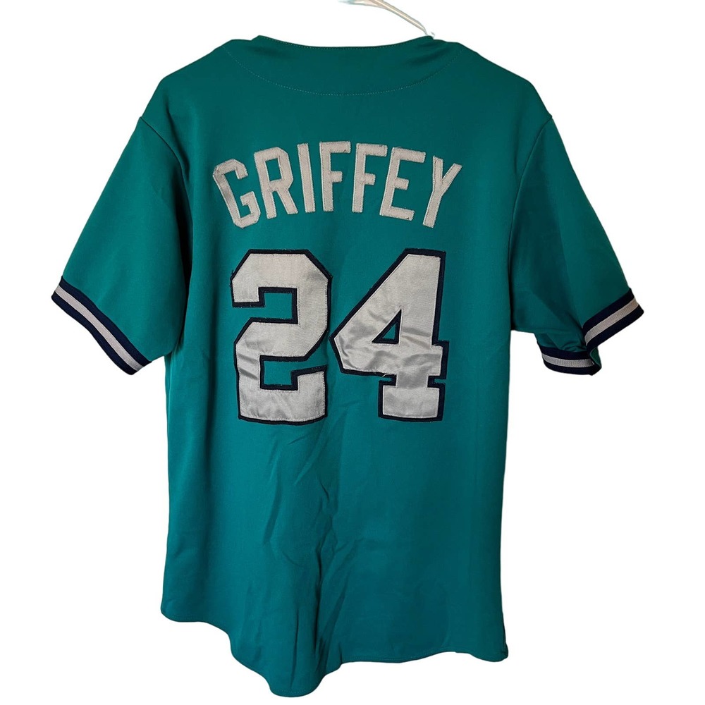 Majestic Vintage 1994 Ken Griffey Jr. Sz Medium Teal Baseball Jersey - Picture 2 of 15